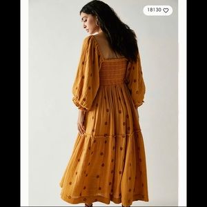 Free People Dahlia Embroidered Maxi Dress in Canyon Moon. Size xs.